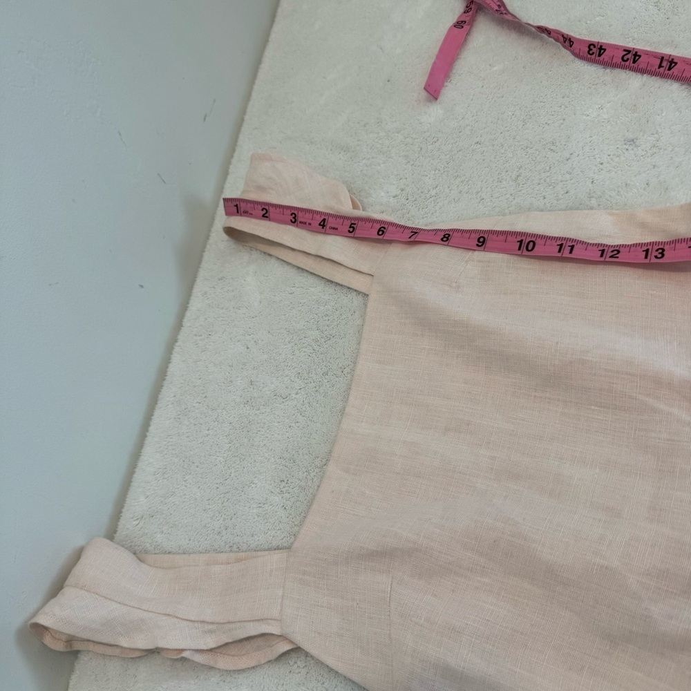 Reformation Linen Midi Length Dress - Pink  size 4 - Picture 15 of 16